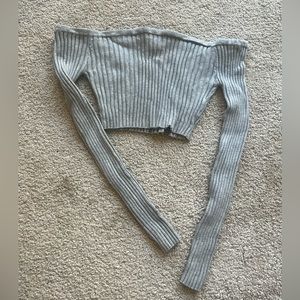 Off The Shoulder Sweater Crop Top